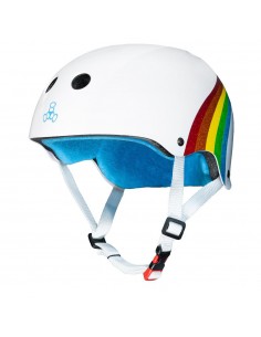Triple Eight The Certified Sweatsaver Casco - Rainbow White