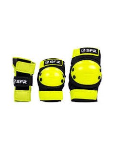 SFR - TRIPLE PAD SET - SKATE jr - yellow